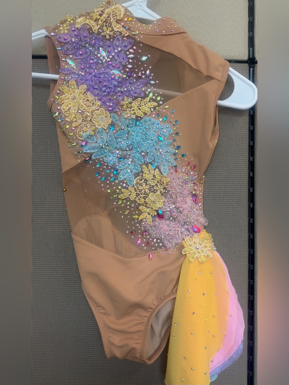 Child large nude and pastel dance costume- custom